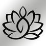 Wallity Lotus - M114 Escultura de Pared de Metal Negra